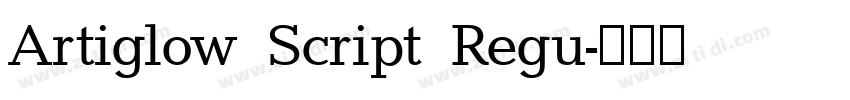 Artiglow Script Regu字体转换